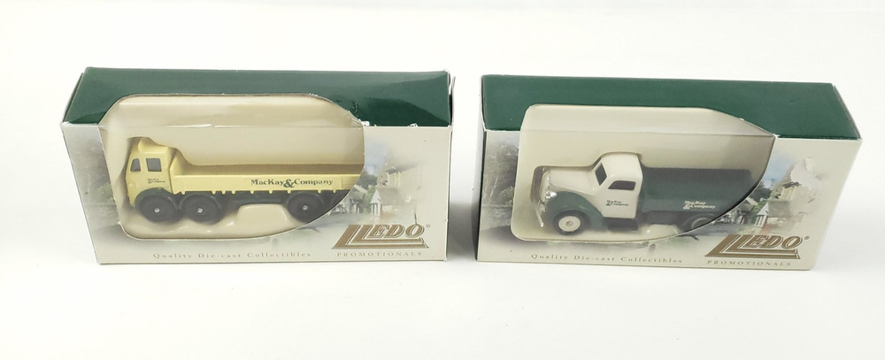 Vintage Lledo Diecast Mackay & Company Dump Trucks Set Boxed Collectible Trucks